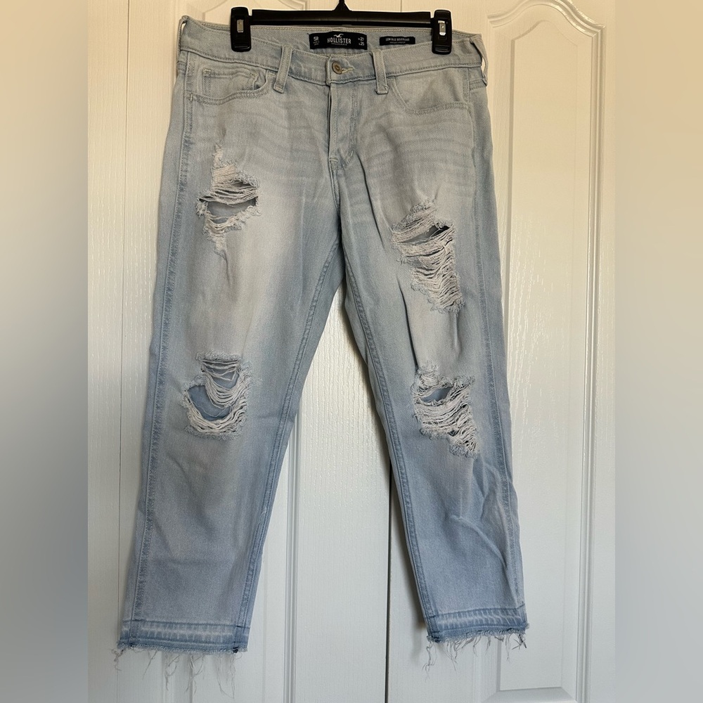 Hollister Light Blue Low Rise boyfriend Jeans
